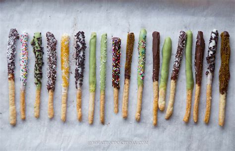 Easy Homemade Pocky Sticks (Assorted Flavors).